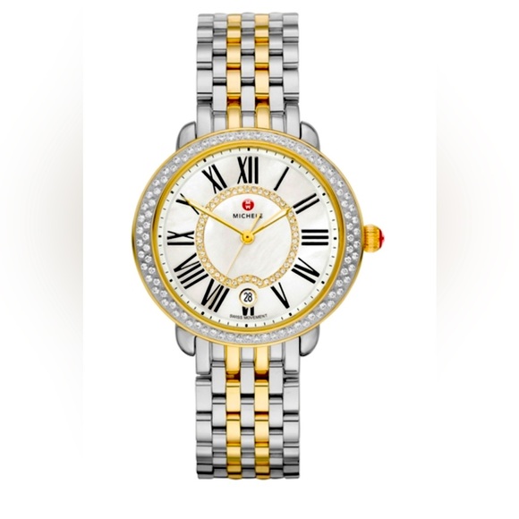COPY Beautiful Michele Serein Diamond Two-Tone Luxury Watch